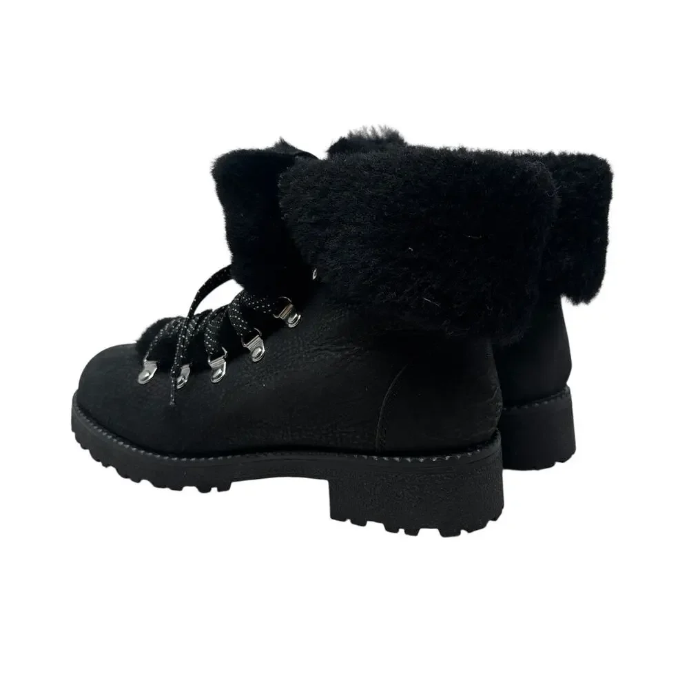 J. Crew Nordic Boots Black‎ Suede Winter Snow Boot Size 9